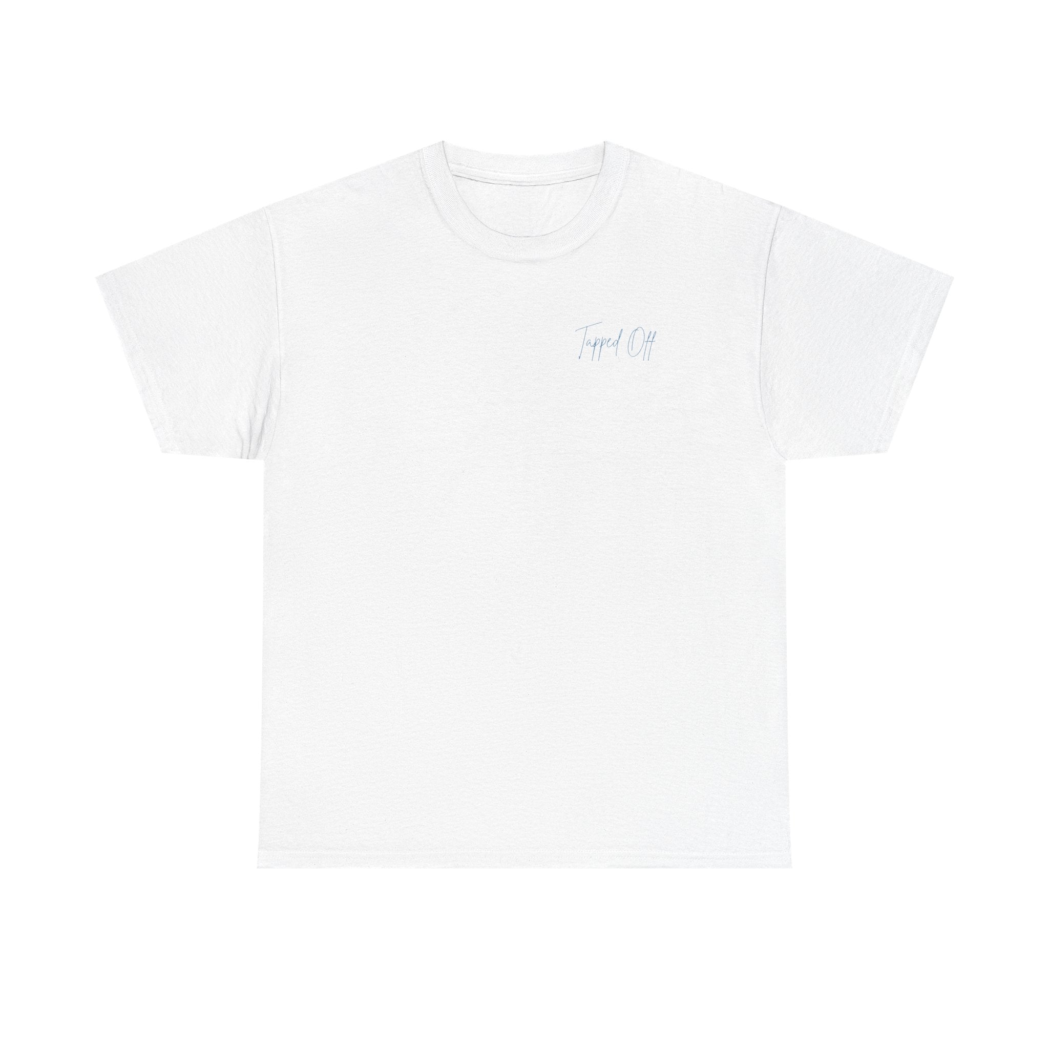 Tapped off white signature dark blue t shirt