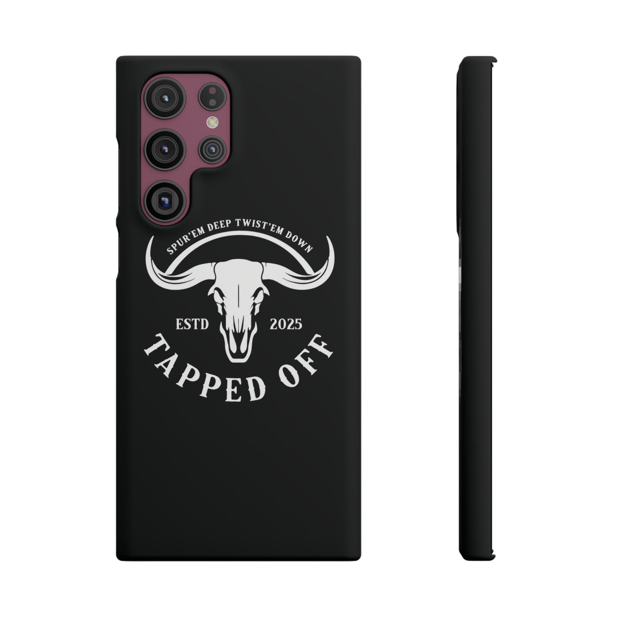 Tapped off phone case