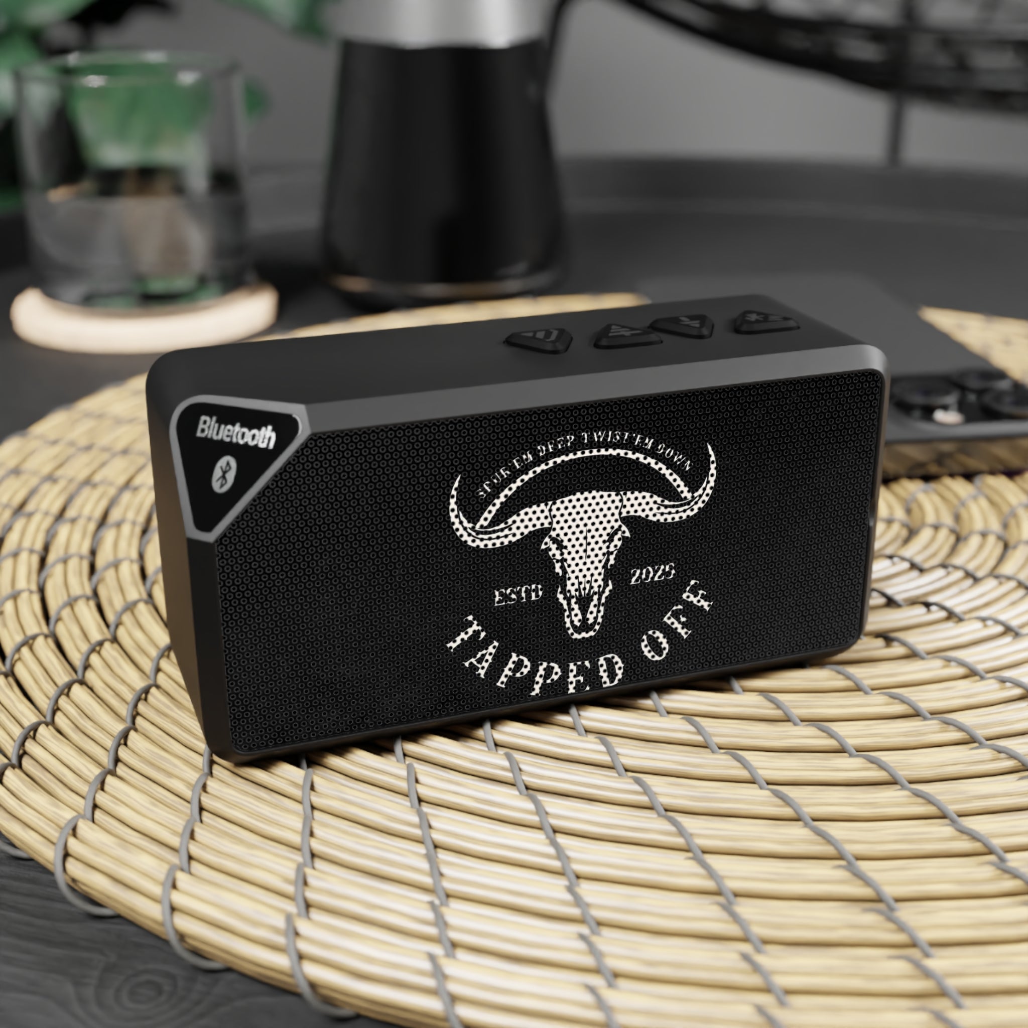 Bluetooth Speaker — Tapped Off Skull Logo Portable Wireless Speaker