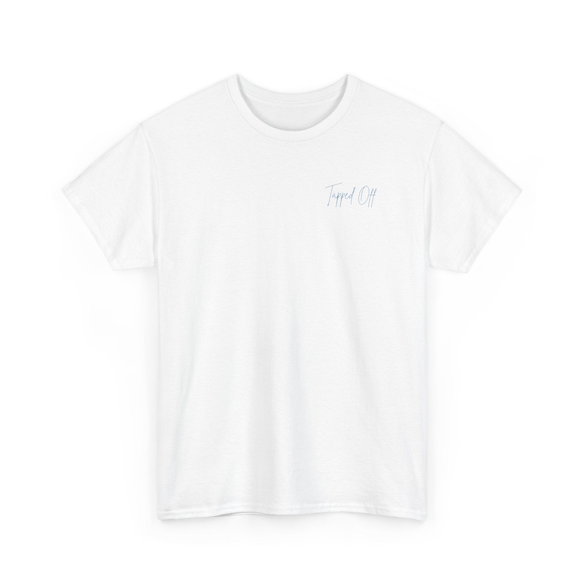 Tapped off white signature dark blue t shirt