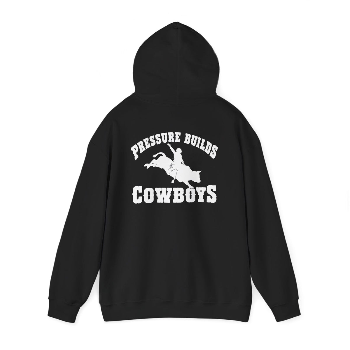 Tapped off “ pressure builds cowboys “ hoodie