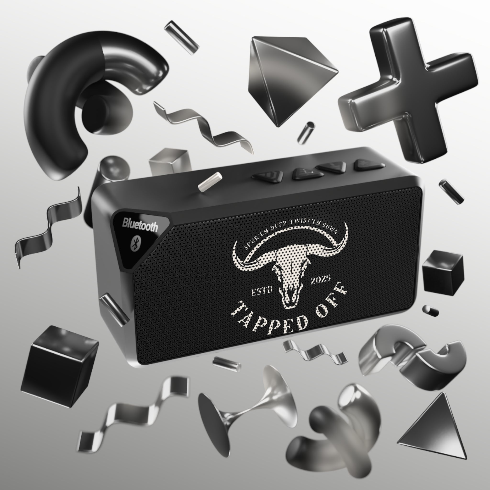 Bluetooth Speaker — Tapped Off Skull Logo Portable Wireless Speaker