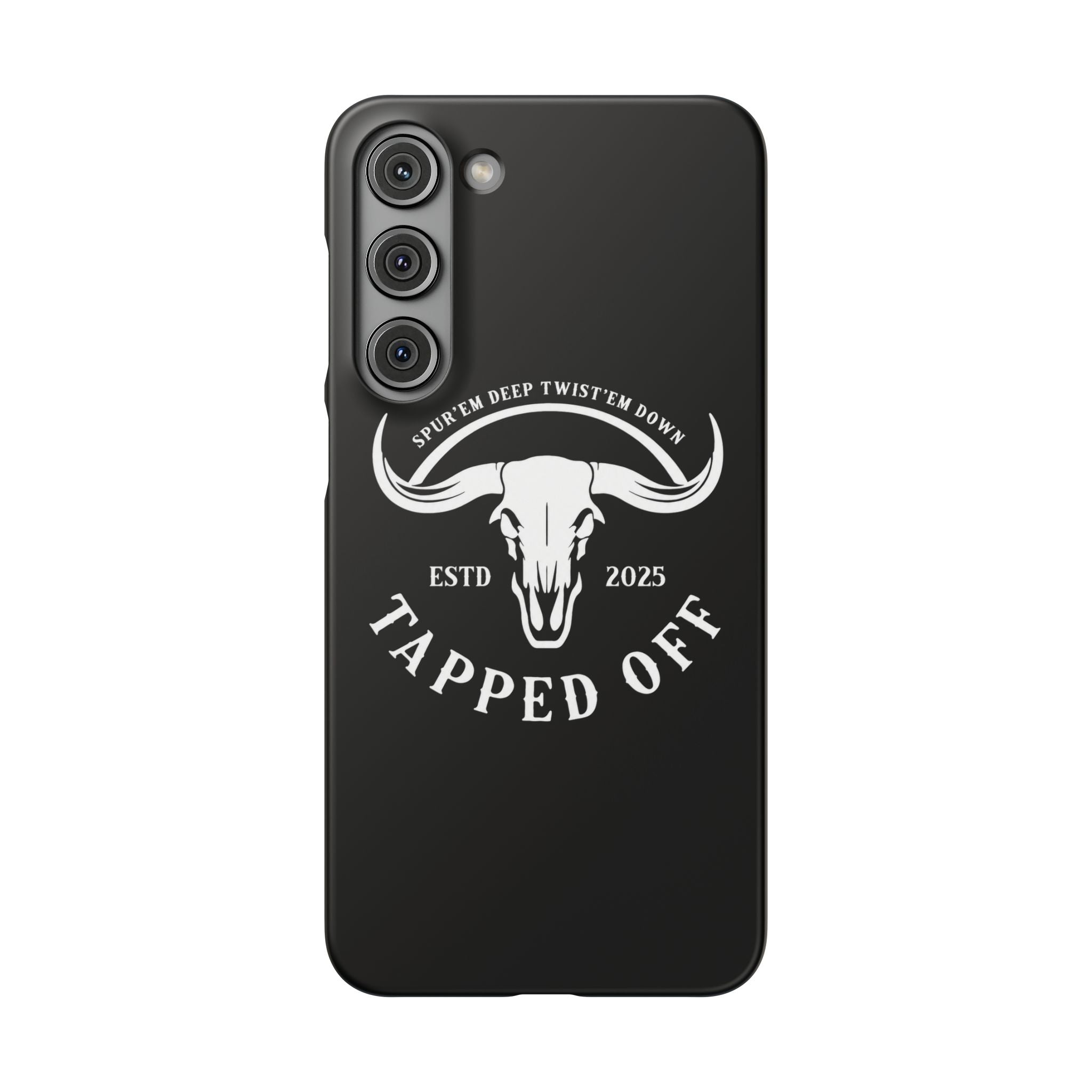 Tapped off phone case